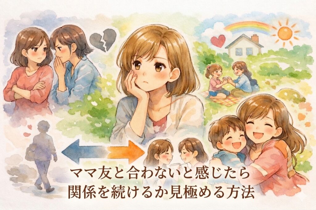 ママ友と合わないと感じたら関係を続けるか見極める方法｜距離の置き方と付き合い方を解説