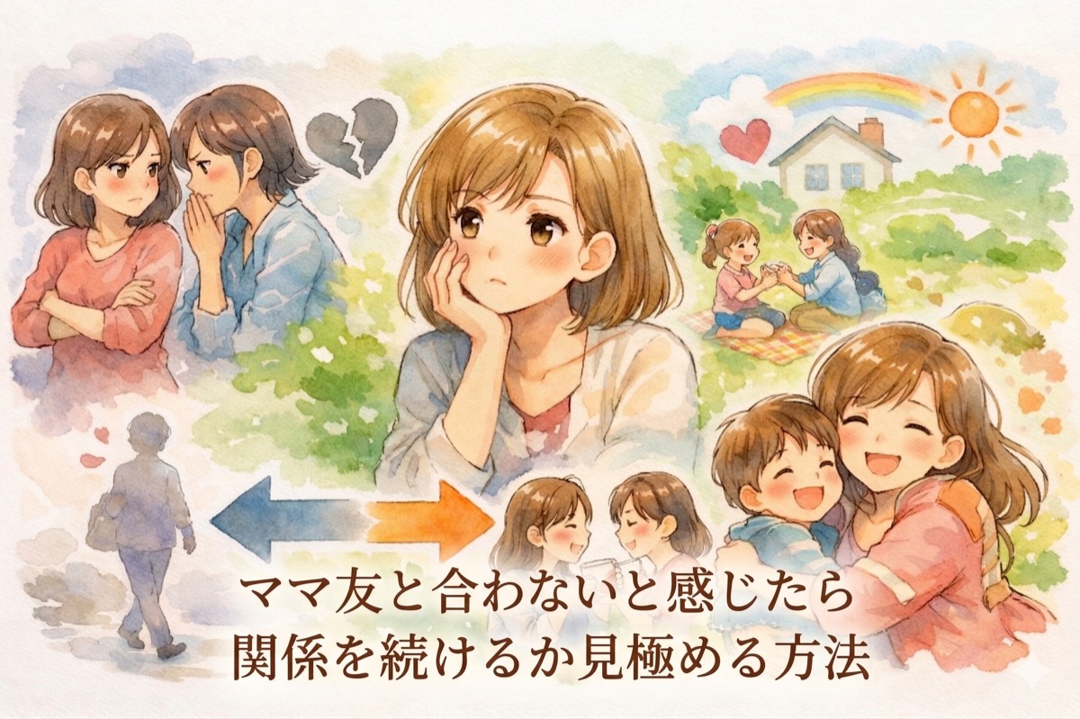 ママ友と合わないと感じたら関係を続けるか見極める方法｜距離の置き方と付き合い方を解説