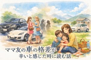 ママ友の車の格差が辛いと感じた時に読む話｜高級車が気になる気持ちを軽くする考え方