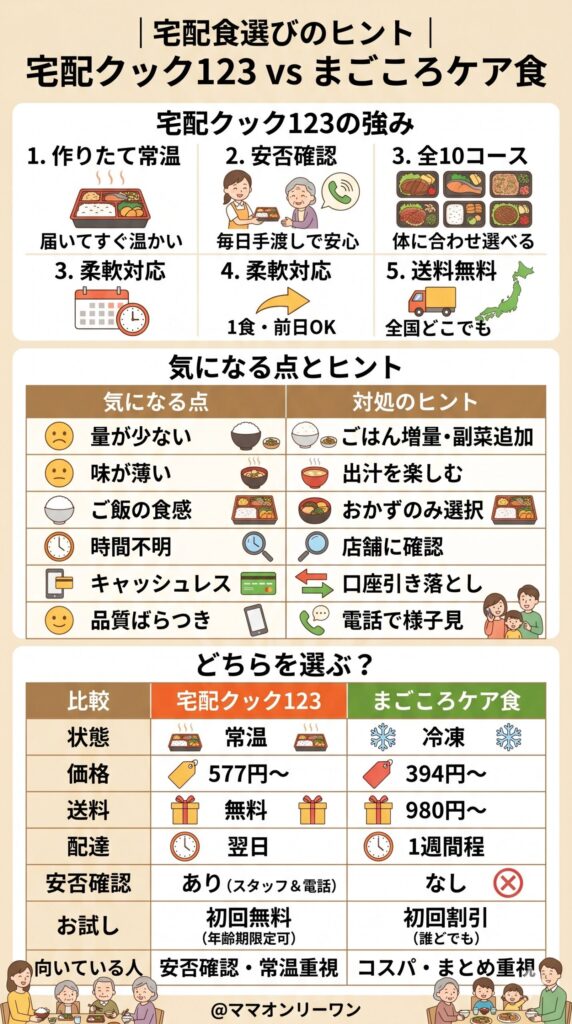 メリットとデメリット、両方をテーブルに並べてフラットに比較