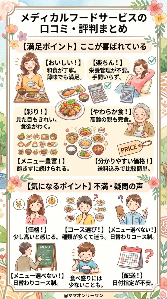 メディカルフードサービスの口コミ・評判まとめ