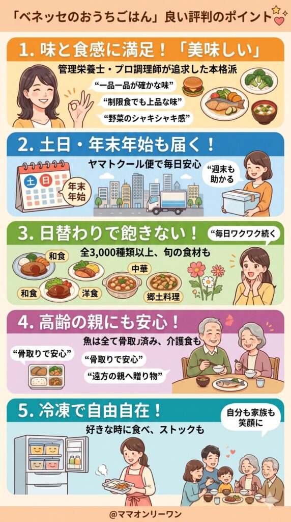 ベネッセのおうちごはんの良い口コミ・評判