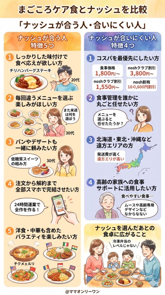 多くの人の声から導き出した「ナッシュが合う人・合いにくい人」