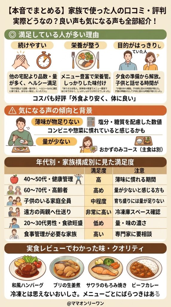 実際に家族で使った人の口コミ・評判を本音でまとめる