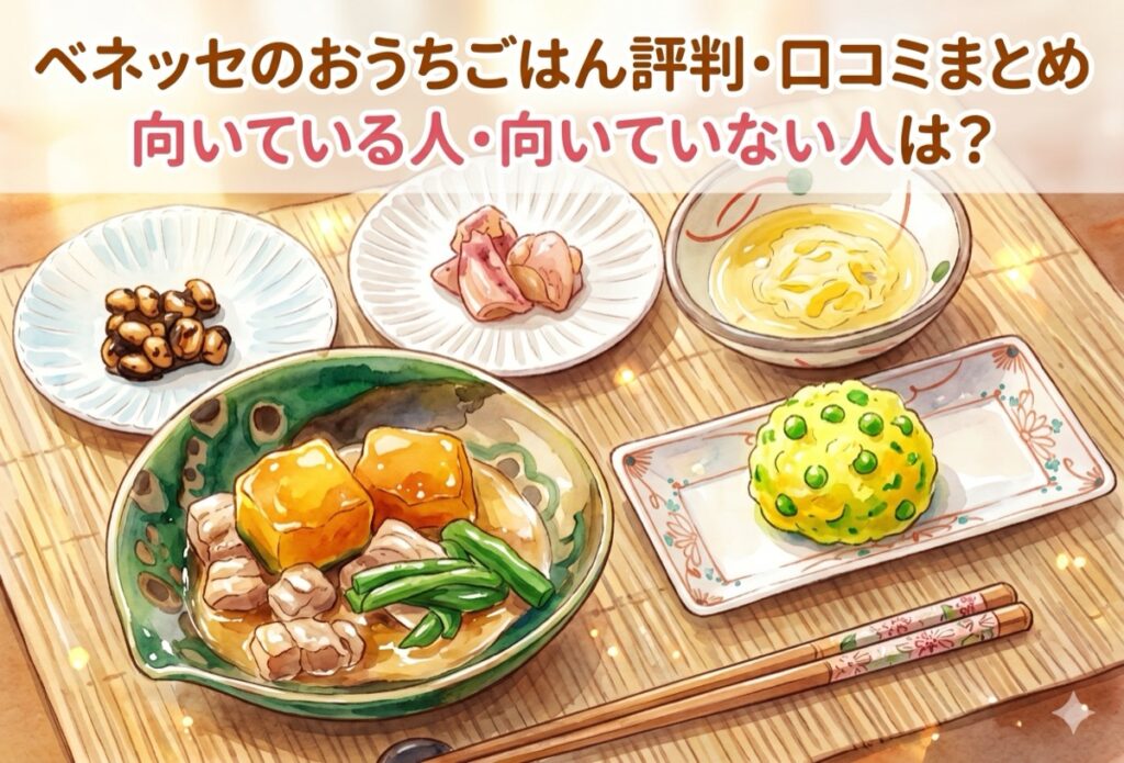 ベネッセのおうちごはん評判・口コミまとめ｜後悔しない選び方と向いている人・向いていない人を徹底解説
