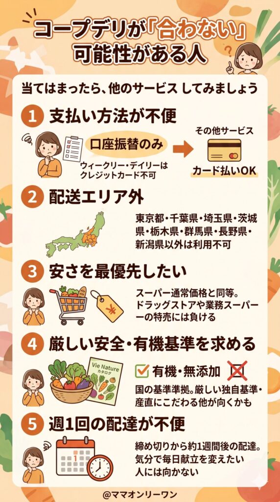 コープデリが「合いにくい」と感じる可能性がある人