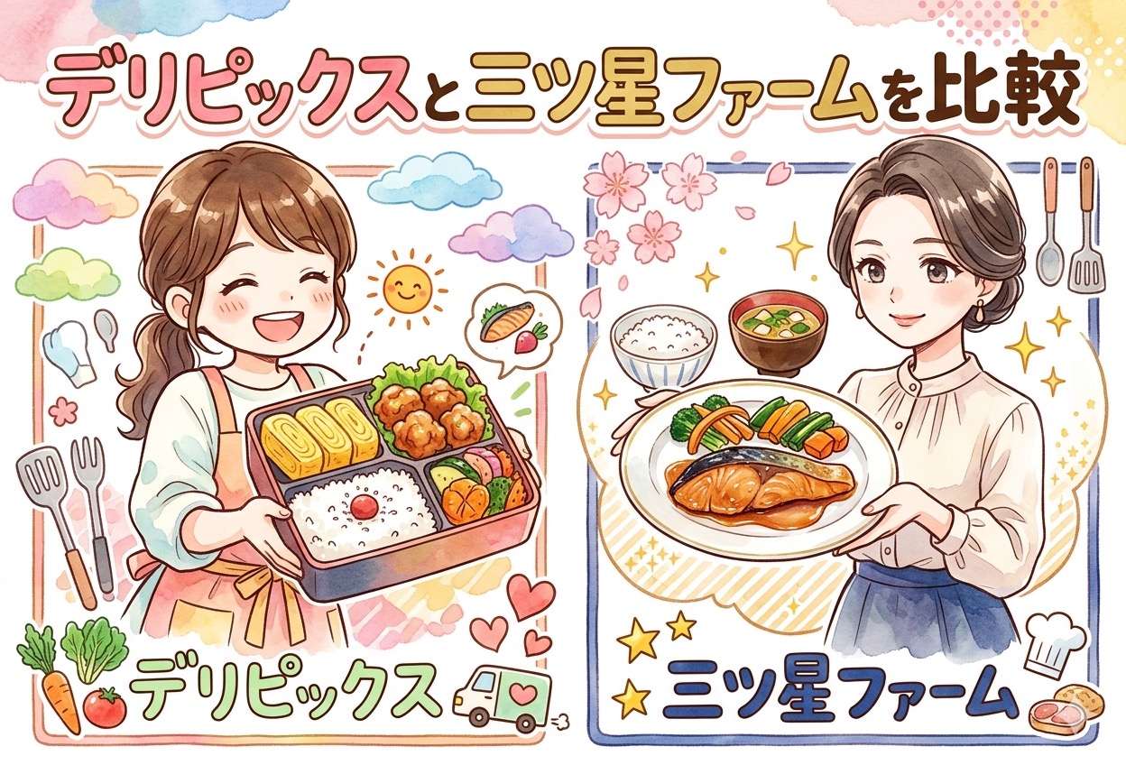 デリピックスと三ツ星ファームを比較｜味・栄養・料金の違いと失敗しない選び方をママ目線で解説