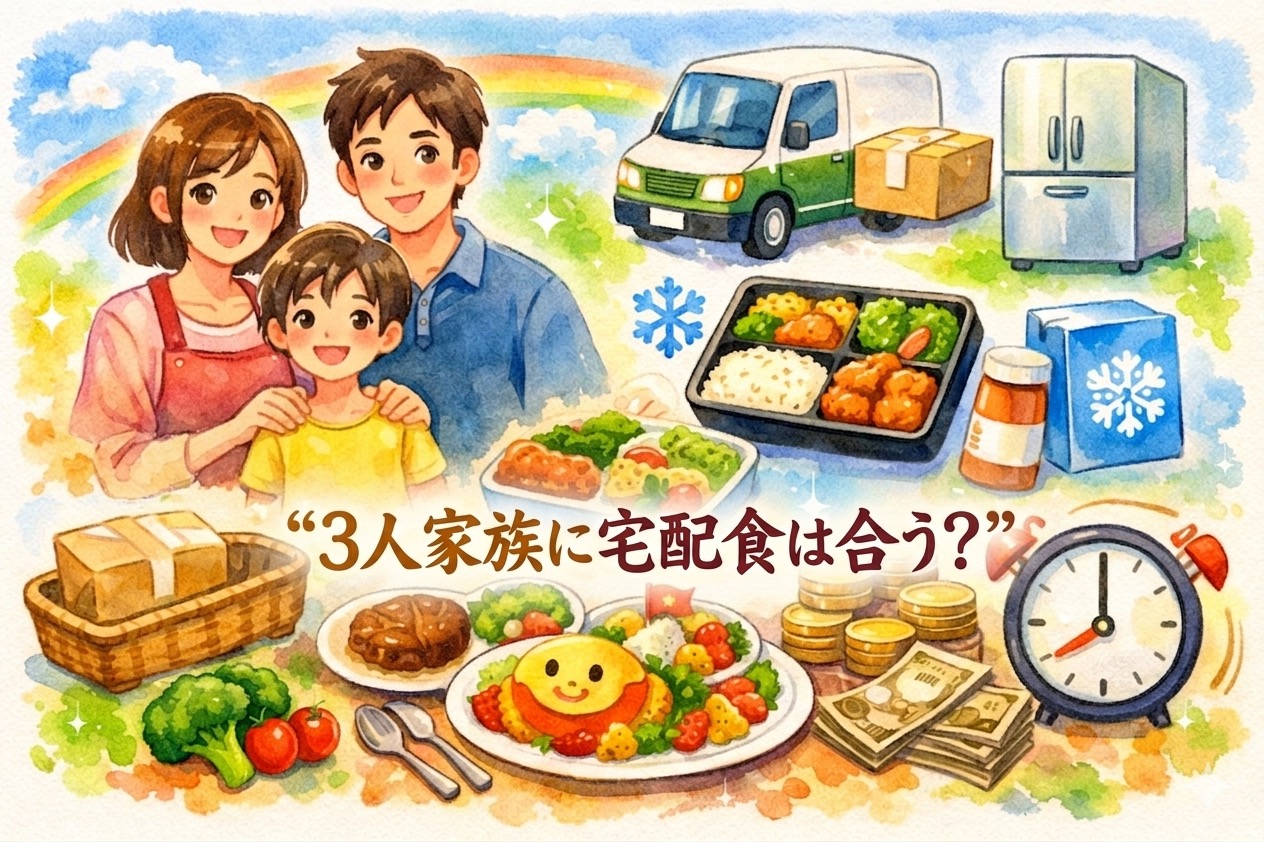 3人家族に宅配食は合う？使い切りやすさとコスパを7サービスで正直に比較