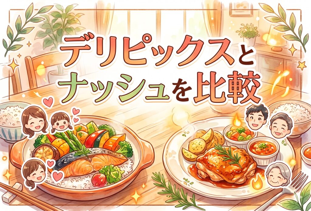 デリピックスとナッシュを比較｜味・コスパ・家族の反応まで徹底比較、後悔しない選び方