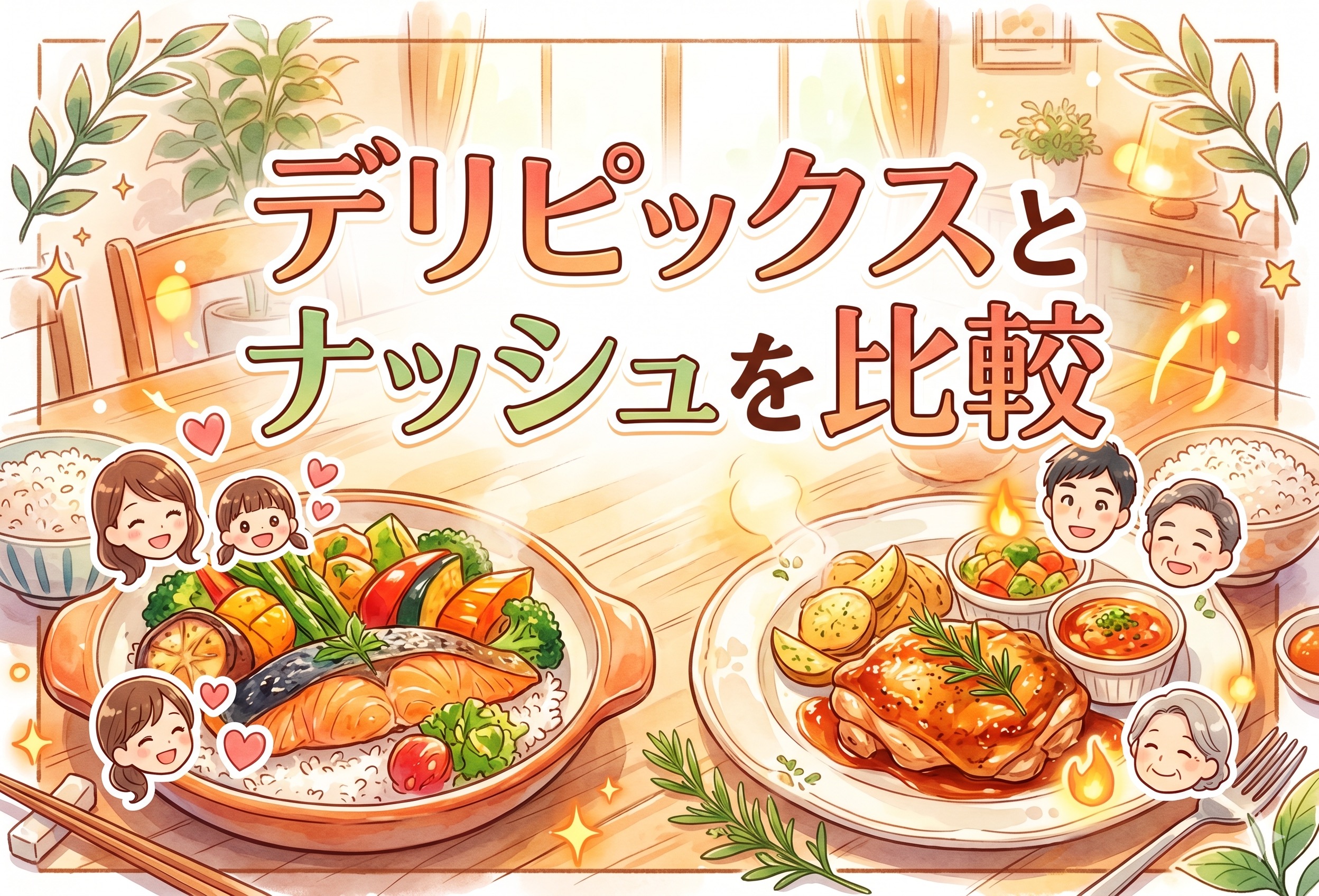 デリピックスとナッシュを比較｜味・コスパ・家族の反応まで徹底比較、後悔しない選び方