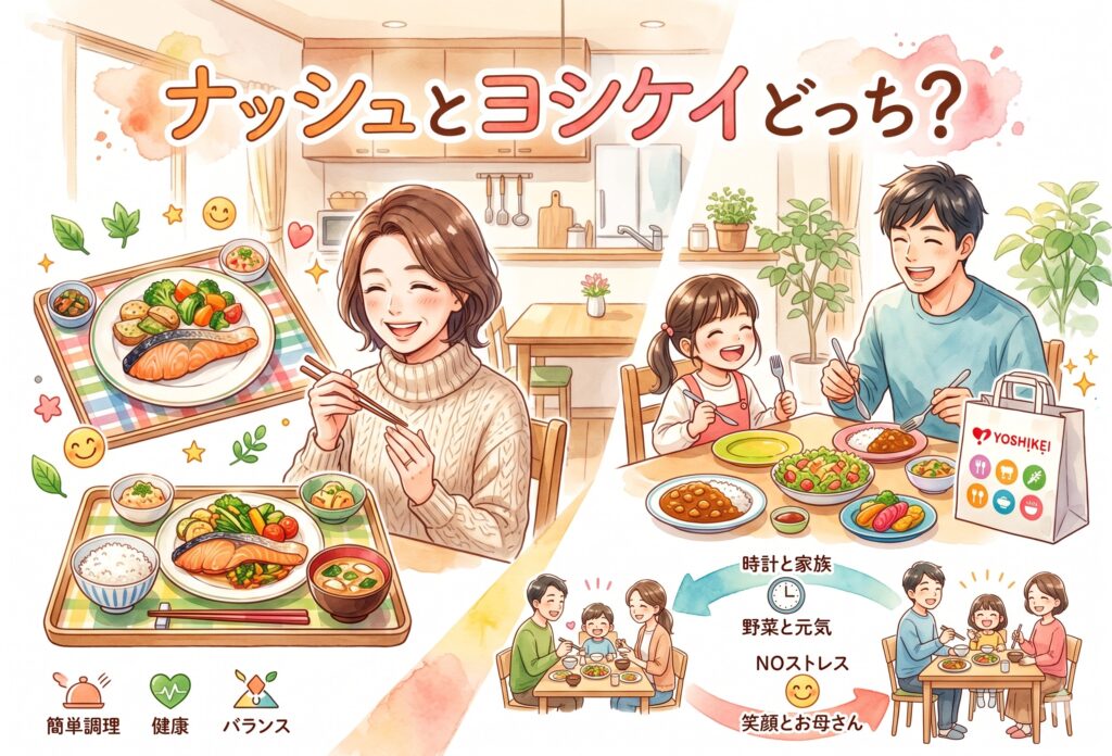 ナッシュとヨシケイを徹底比較｜送料・味・栄養で選ぶ、子育てママの冷凍宅配弁当はどっち
