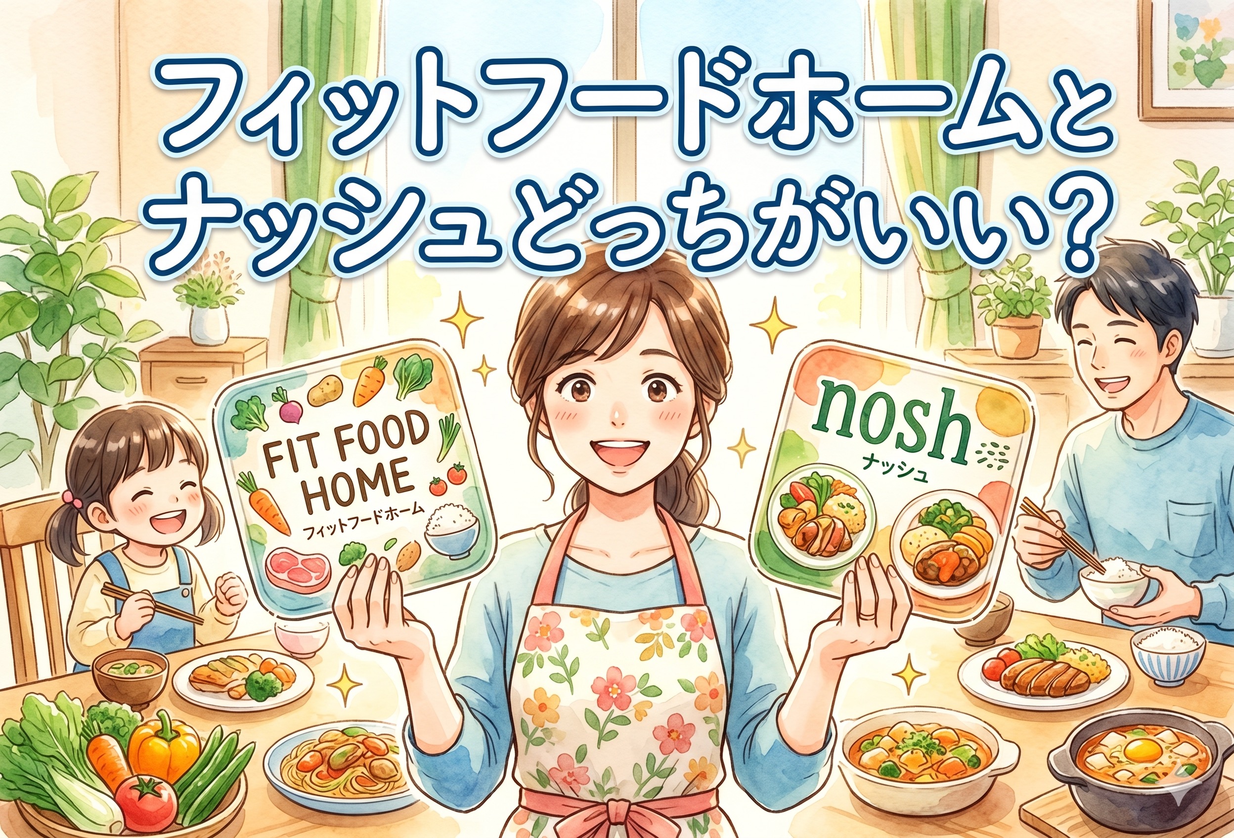 フィットフードホームとナッシュどっちがいい？無添加・コスパ・子ども向けメニューで比較