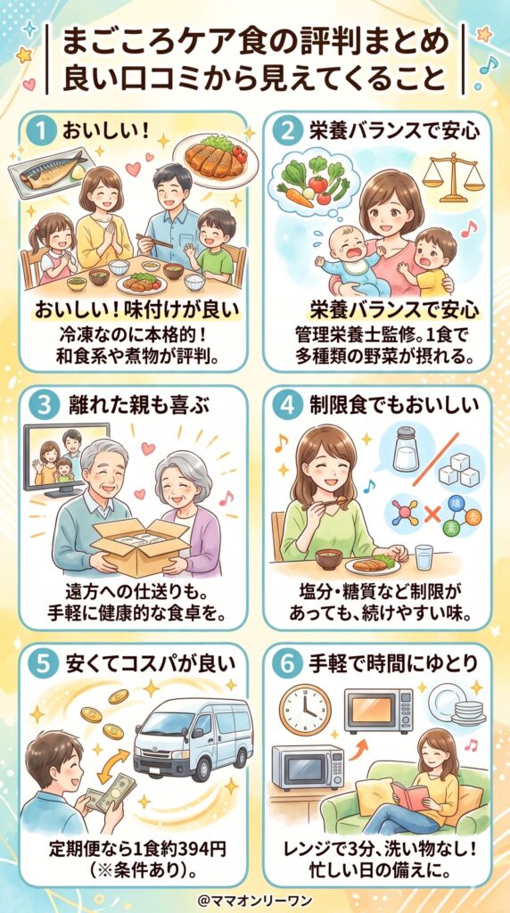 まごころケア食の評判まとめ|良い口コミから見えてくること