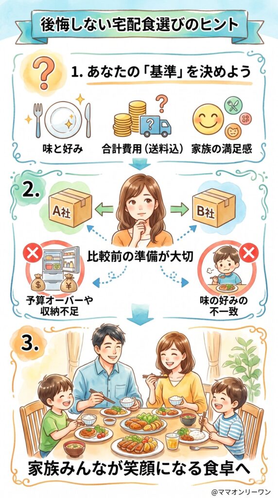 デリピックスとナッシュ、比較前に「何を基準に選ぶか」を決めておく