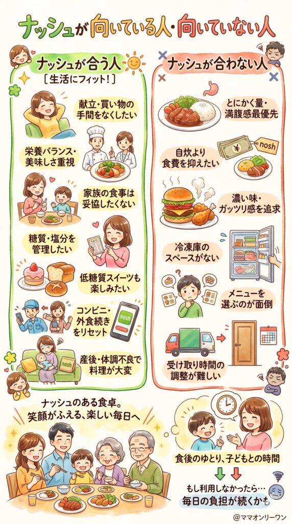 ナッシュが向いている人・向いていない人