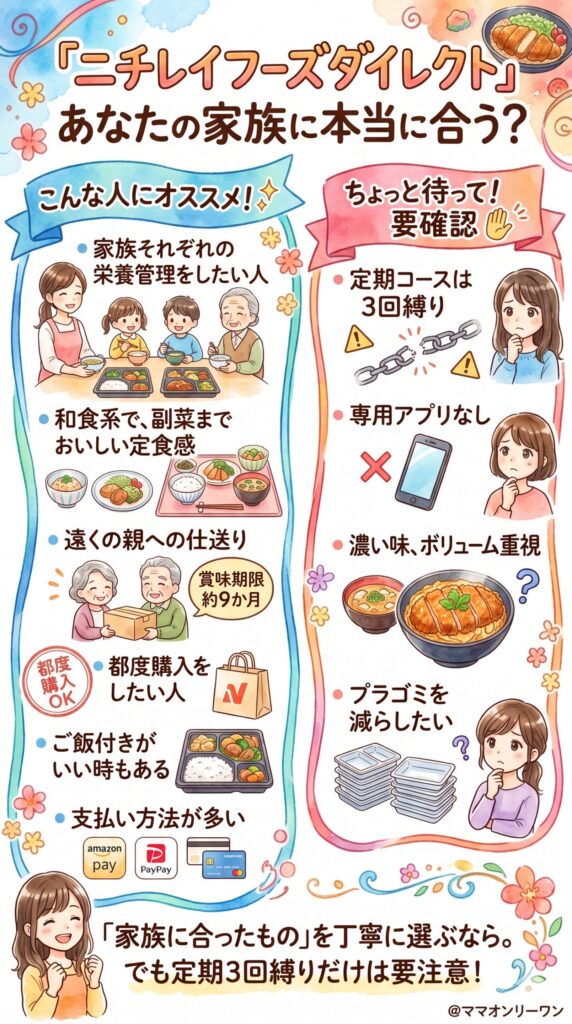 ニチレイフーズダイレクトが本当に合う人・合わない人