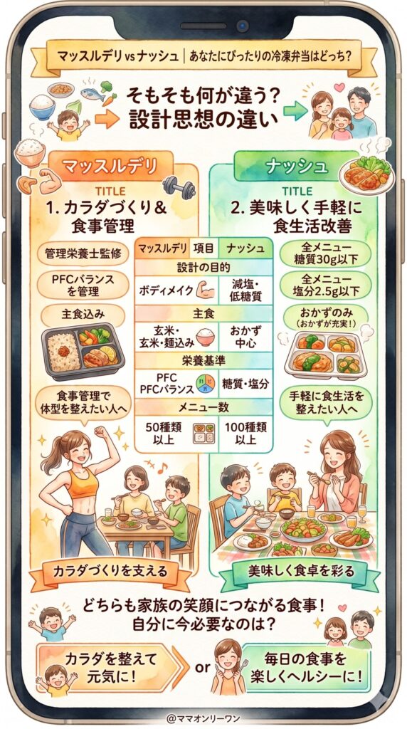 マッスルデリとナッシュ　そもそも何が違うサービスなのか