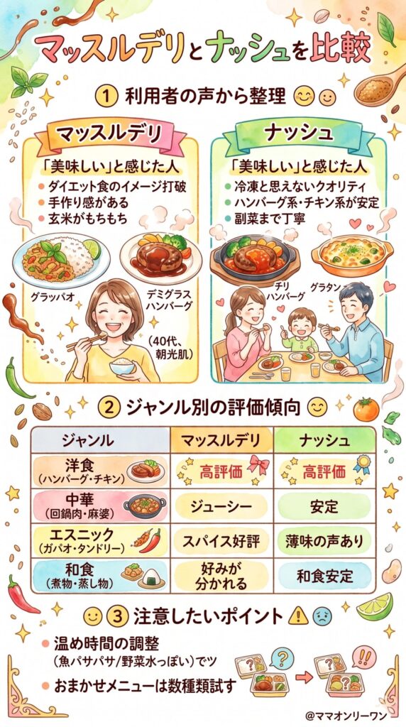 味と食べごたえ：実食した人の声を集めた