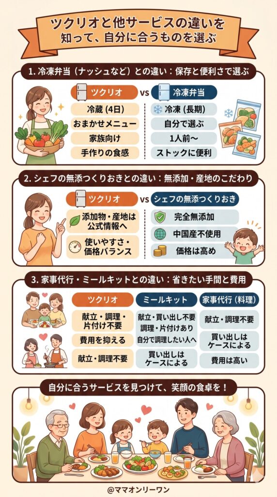 ツクリオと他サービスの違いを知って自分に合うものを選ぶ