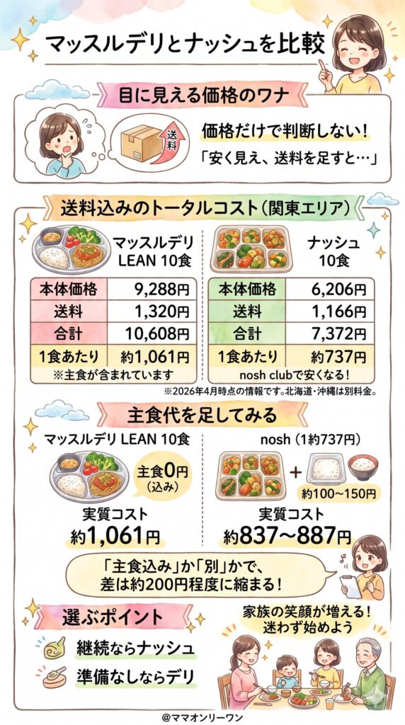 価格と送料：トータルコストを数字で並べてみた