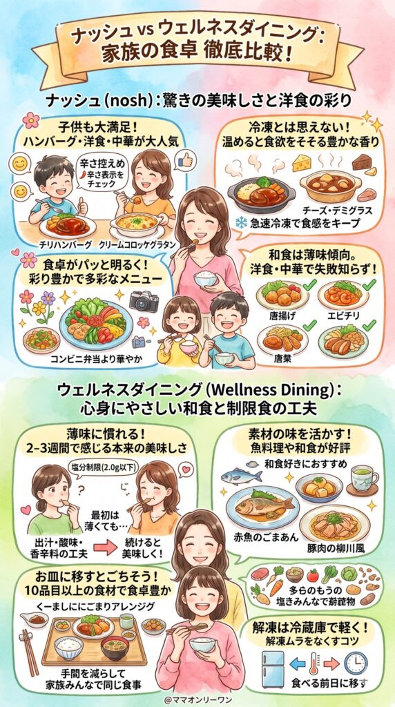 味・見た目・食べやすさ｜家族で食卓を囲めるレベルか比べた