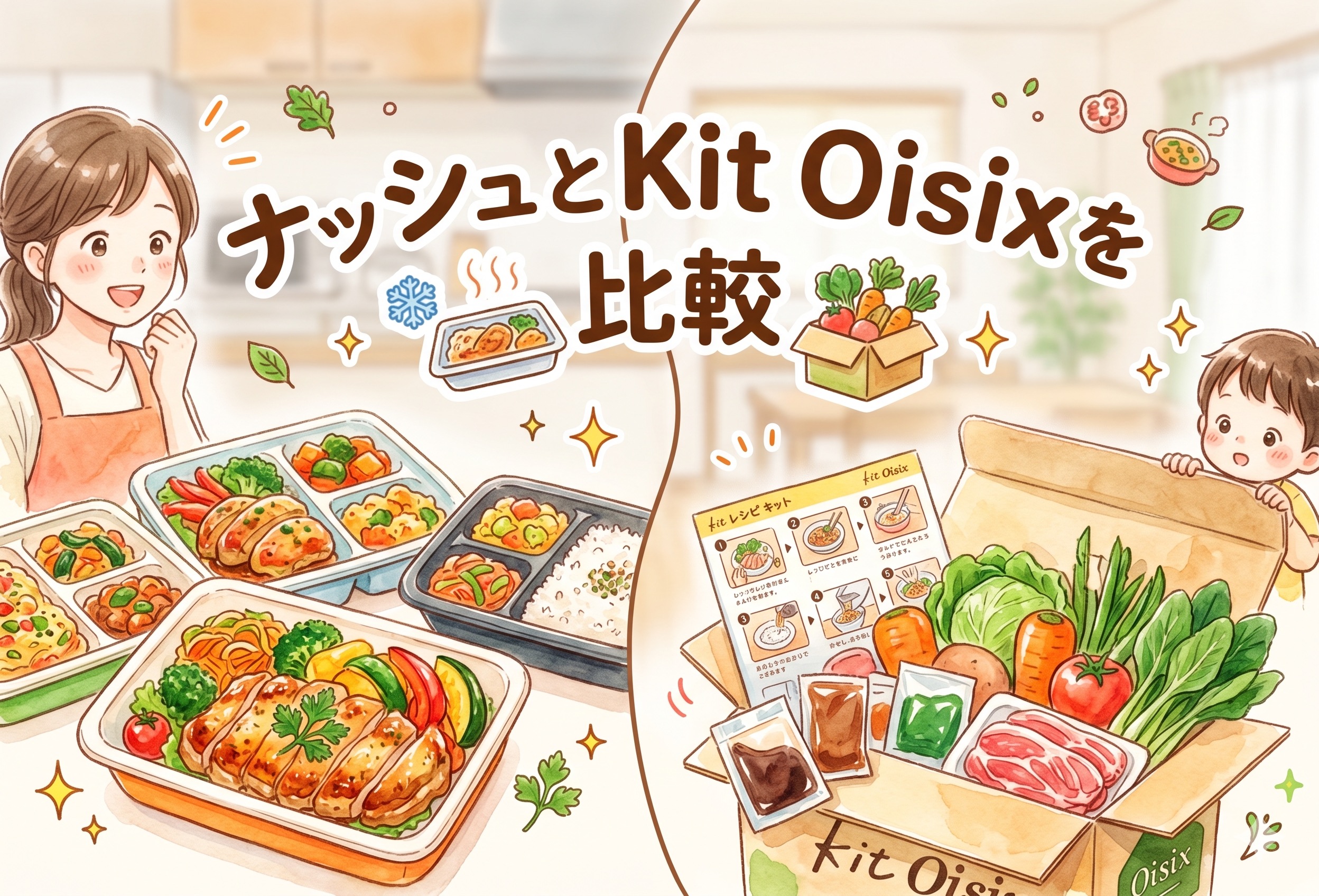 ナッシュとKit Oisixを比較｜子供の安全・味・コスパで決める宅配食サービスの選び方