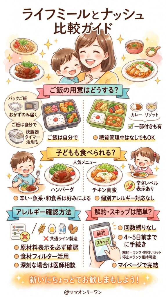 ライフミールとナッシュに関するよくある質問