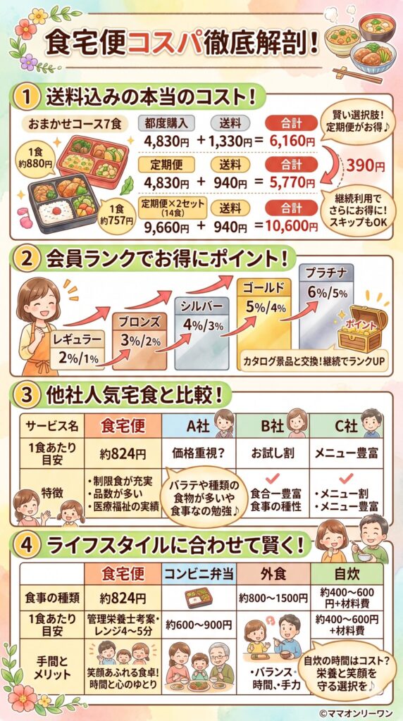 食宅便 コスパは正直どうなの?送料を含めた「本当のコスト」を整理