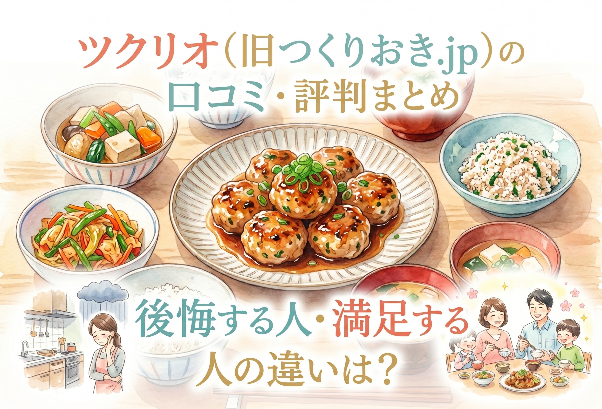 ツクリオ（旧つくりおき.jp）の口コミ・評判まとめ｜使って後悔する人・満足する人の違いを冷静に比較