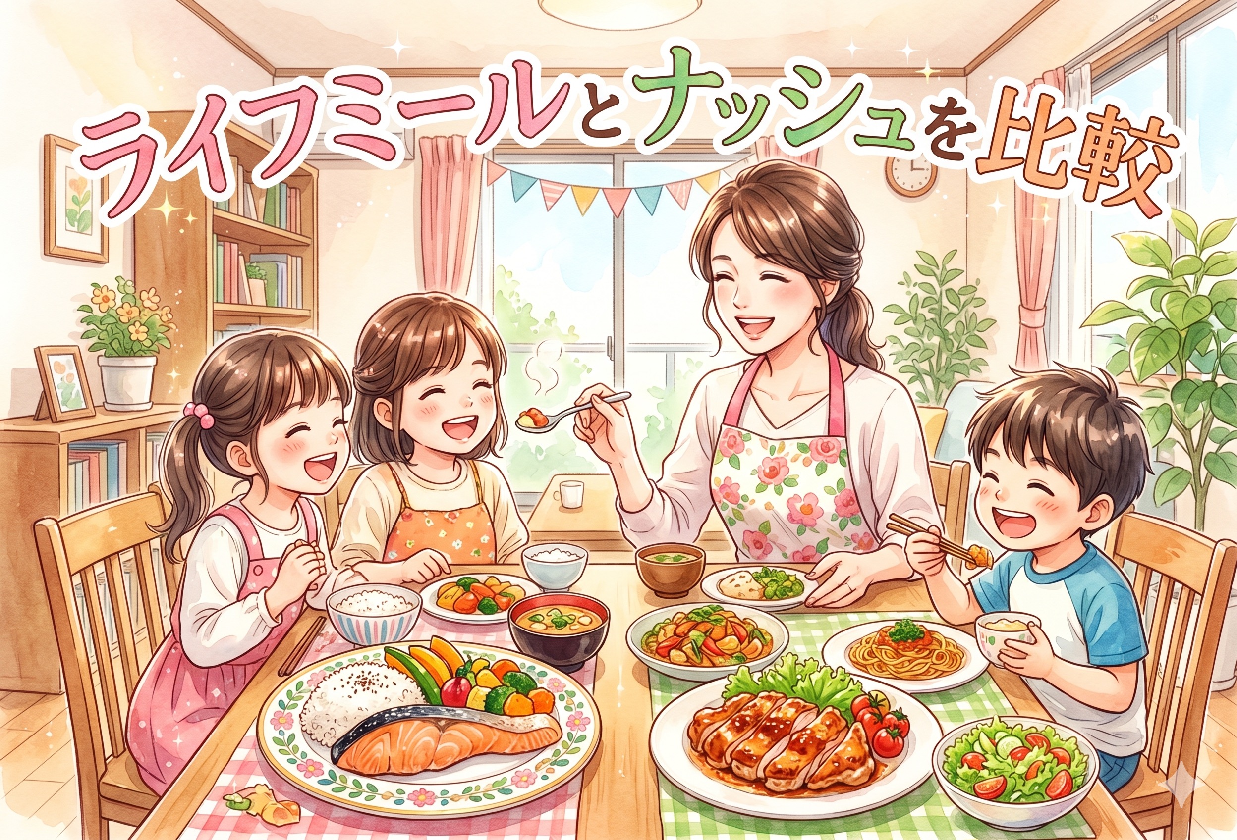 ライフミールとナッシュを比較｜送料込みコスト・副菜の質・メニュー数を7項目で徹底検証