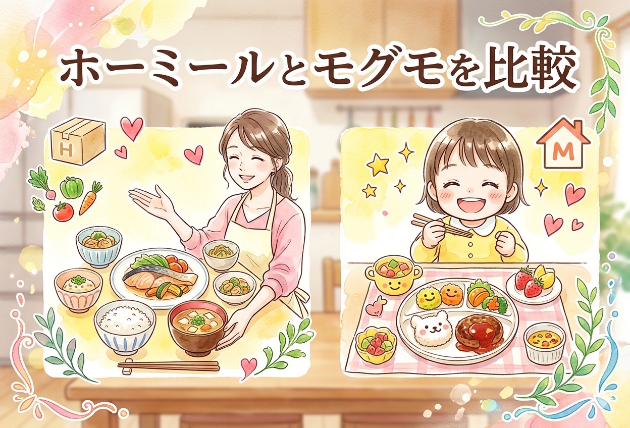ホーミールとモグモを比較｜偏食・コスパ・安全性で選ぶ幼児食宅配ガイド