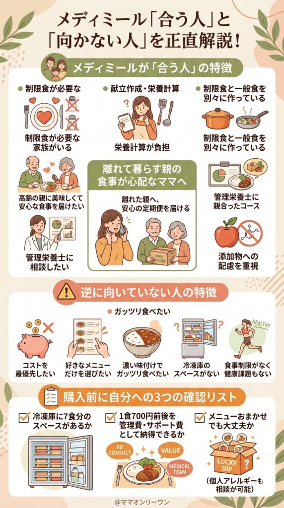 メディミールが「本当に合う人」「正直向いていない人」をはっきり伝える
