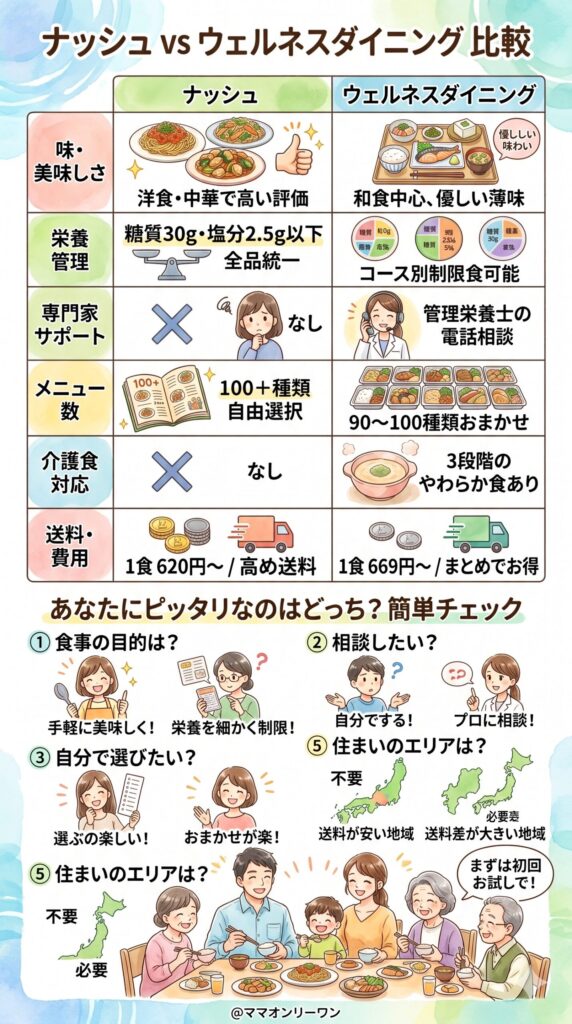 両方を並べた比較表｜項目ごとにどちらが優れているかを一目で確認