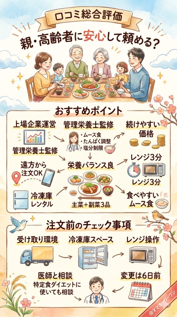 まごころケア食 口コミ総合評価|親や高齢者に安心して頼める宅食かどうか