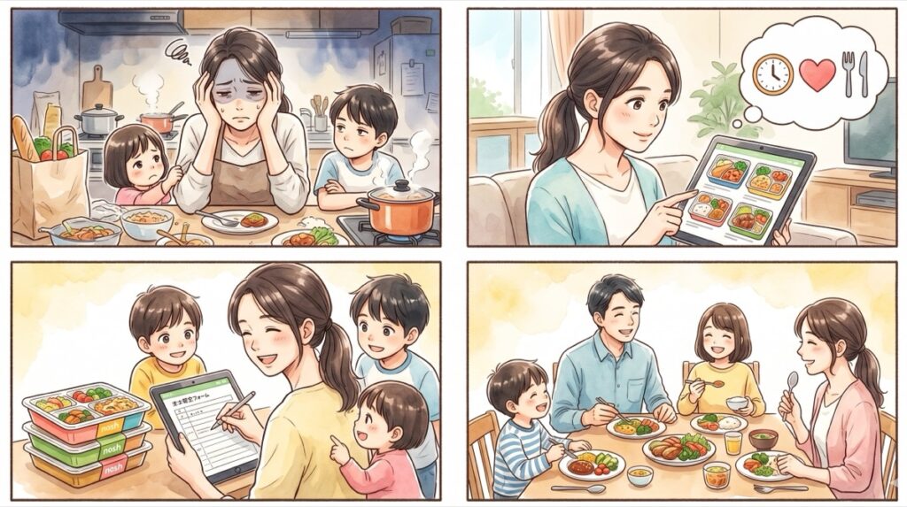 まとめ：ナッシュ(nosh)は子育てママに向いてる？失敗しない選び方と口コミ・評価まとめ