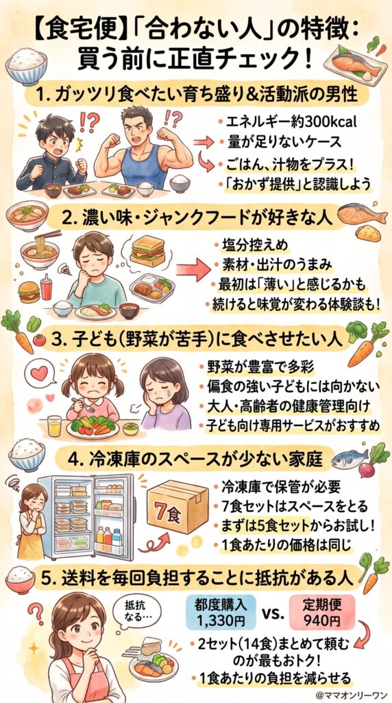 食宅便 逆に「合わない人」の特徴。買う前に正直に確認してほしいこと