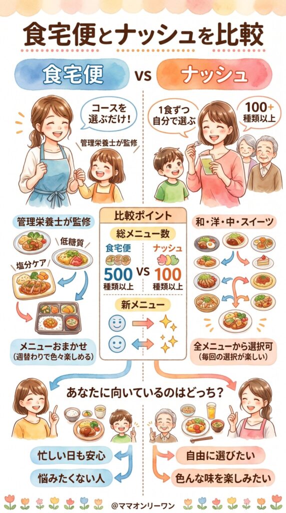 メニューの種類と選び方を比較する