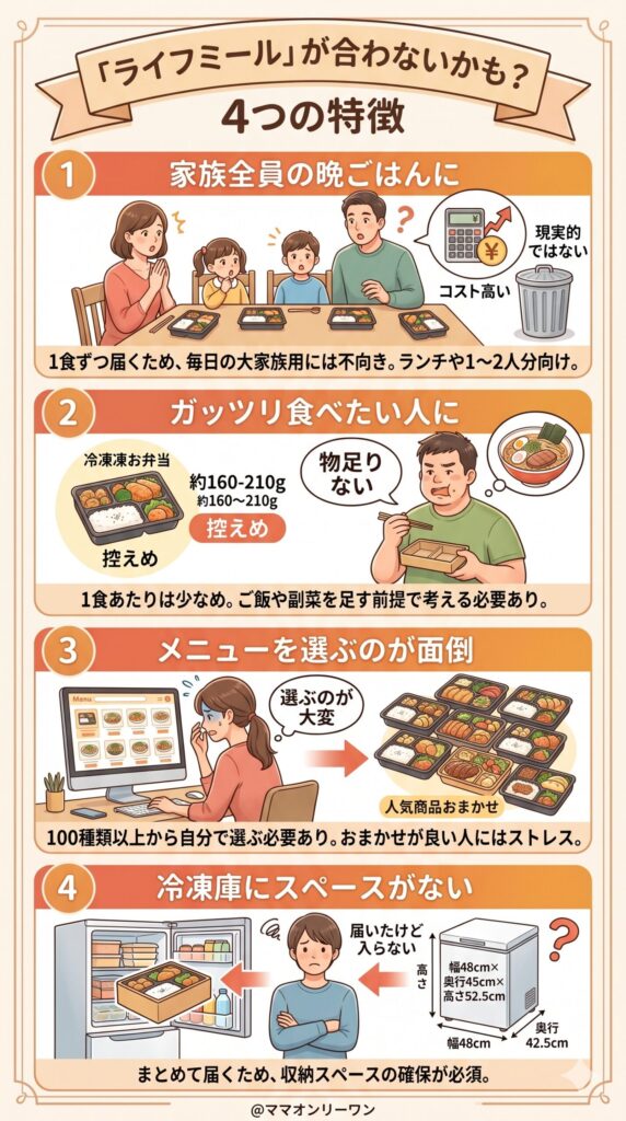 ライフミールが「向かないかも」と感じた人の4つの特徴