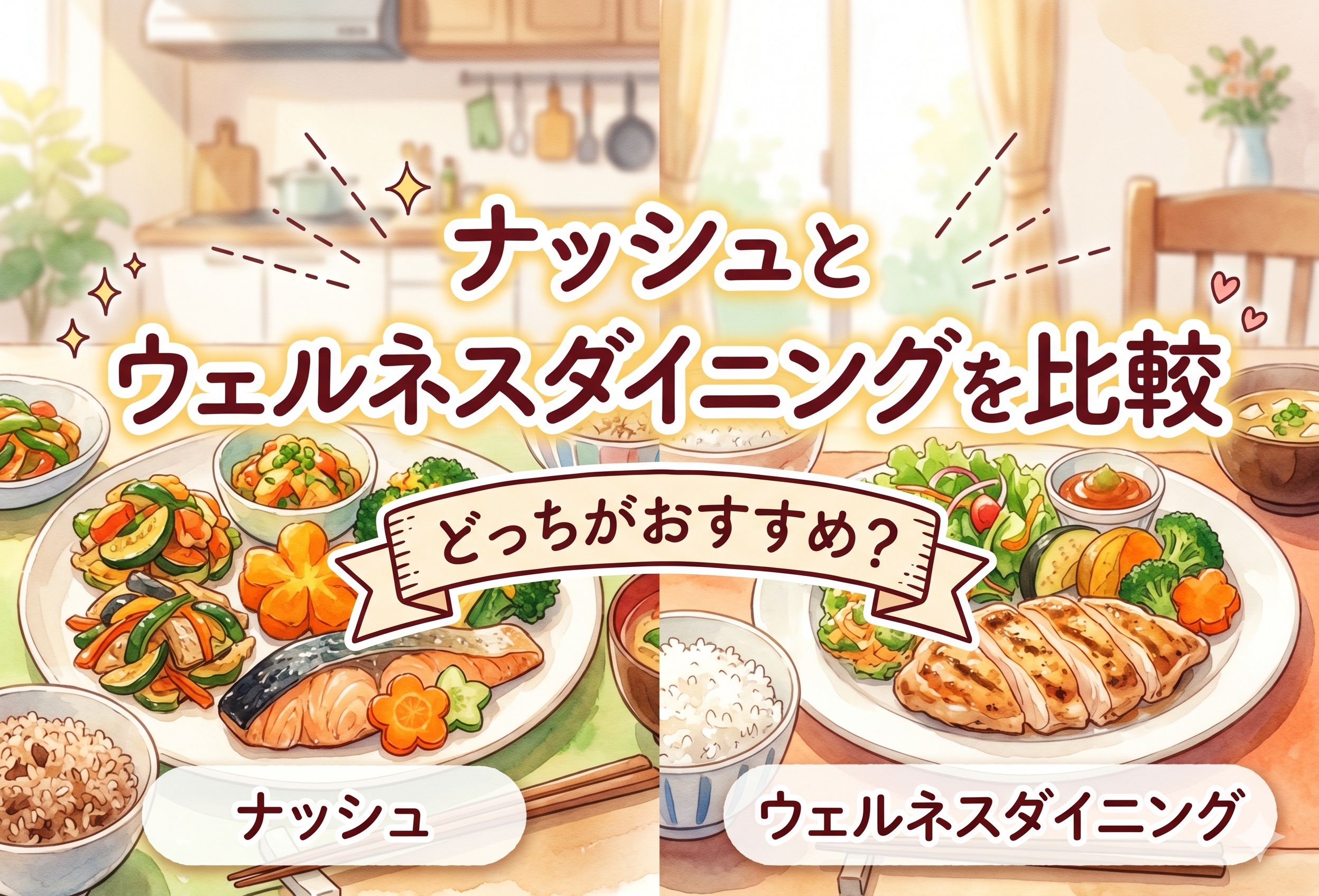 ナッシュとウェルネスダイニングを比較｜栄養管理・送料込みコスト・使いやすさで選ぶ冷凍宅配食