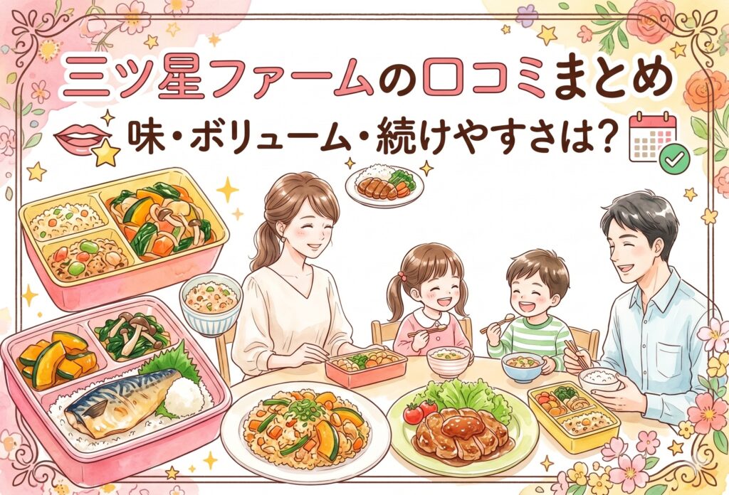 三ツ星ファームの口コミまとめ｜味・ボリューム・続けやすさをママ目線で徹底解説