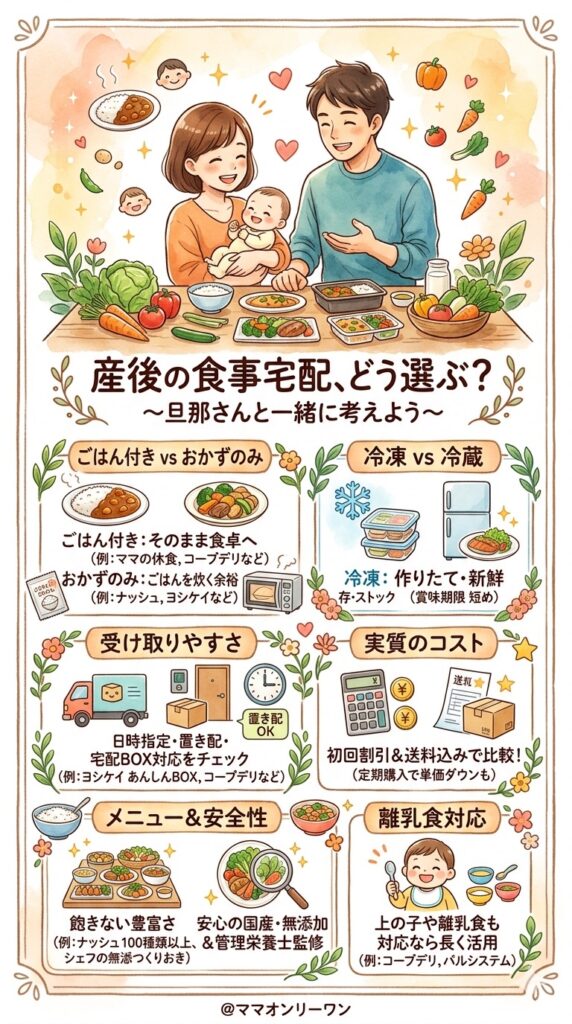 旦那さんも一緒に考えたい、宅配食サービスの選び方