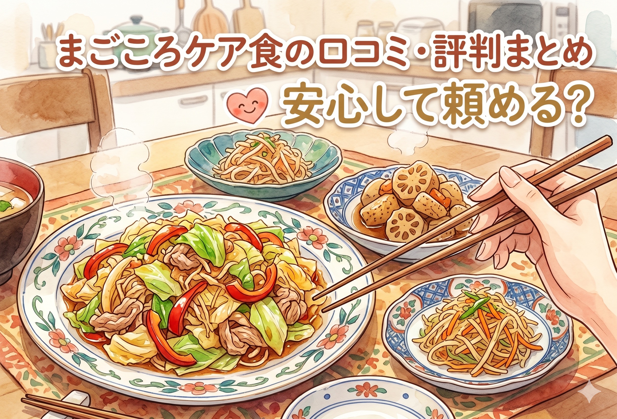 まごころケア食の評判まとめ｜高齢の親・家族に安心して頼める宅食かを徹底検証