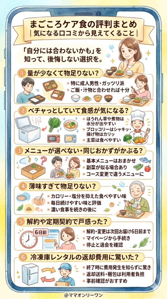 まごころケア食の評判まとめ|気になる口コミから見えてくること