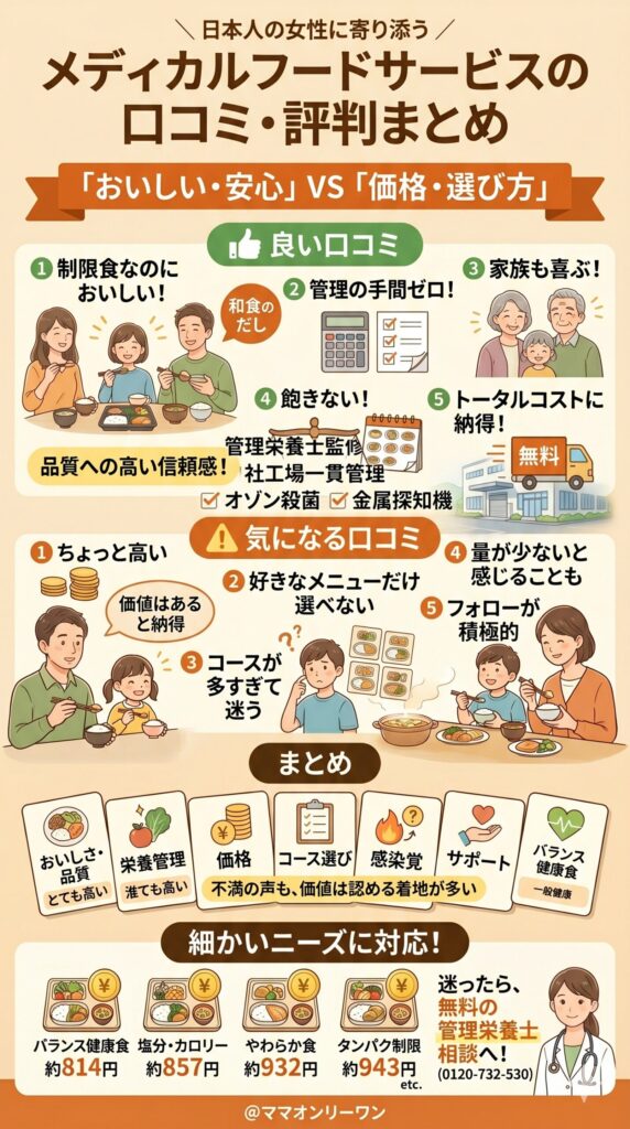 メディカルフードサービスの口コミ・評判まとめ