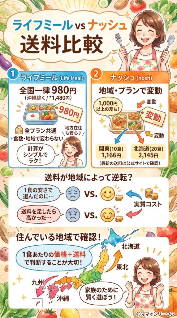 送料｜地域によって逆転することがある