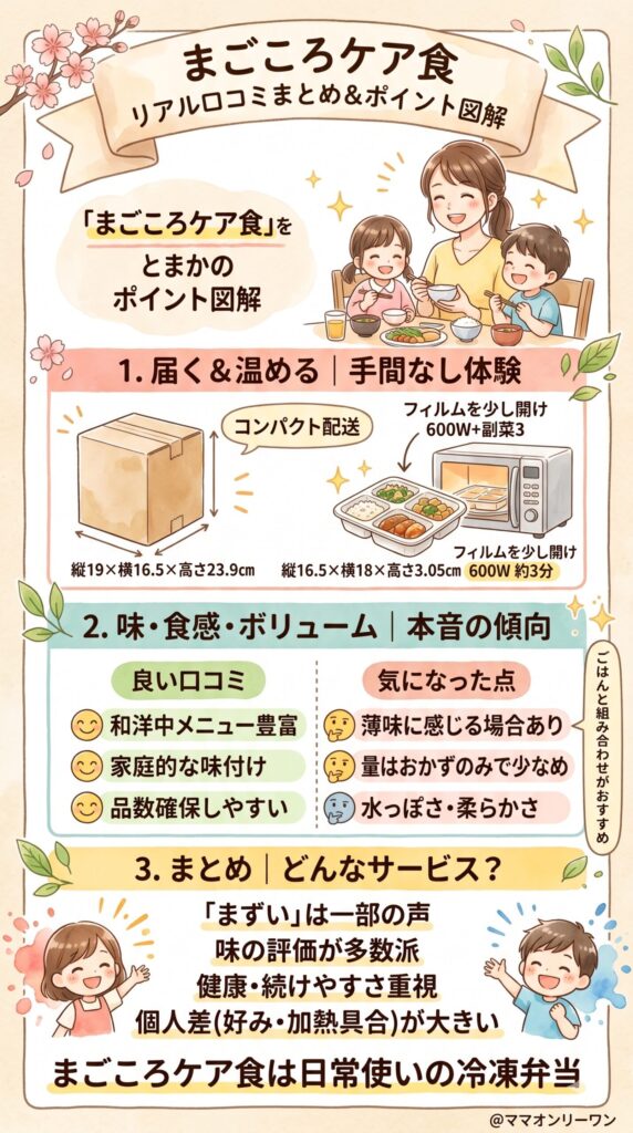 まごころケア食 「まずい」という評判は本当か|公式情報と口コミ傾向から見た結論