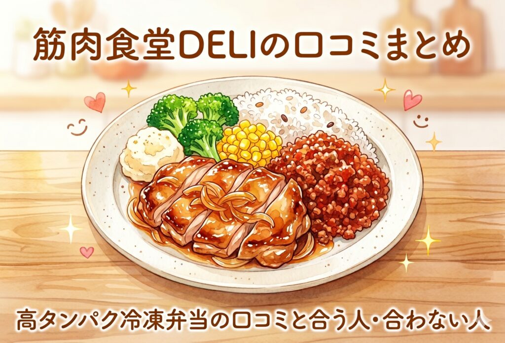 筋肉食堂DELIの口コミまとめ｜高タンパク冷凍弁当の口コミと合う人・合わない人を解説
