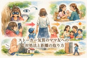 ストーカー気質のママ友への対処法と距離の取り方｜執着・監視・つきまといを穏やかに断ち切る方法