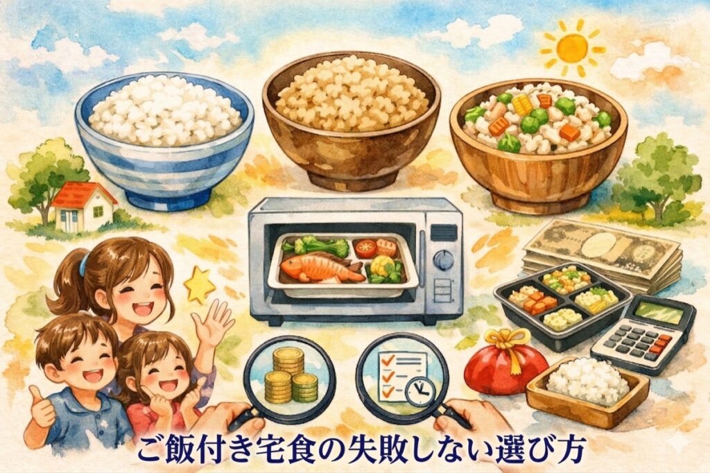 ご飯付き宅配食の失敗しない選び方｜白米・玄米・ダイズライス別に料金と使いやすさで徹底比較