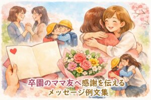 卒園のママ友へ感謝を伝えるメッセージ例文集｜関係別・送り方別にそのまま使えるひと言まとめ